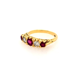 Pre Owned 18ct Ruby and Diamond Ring ZU464